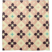 Seamless geometric floral  pattern duschvorhang (Vorderseite)