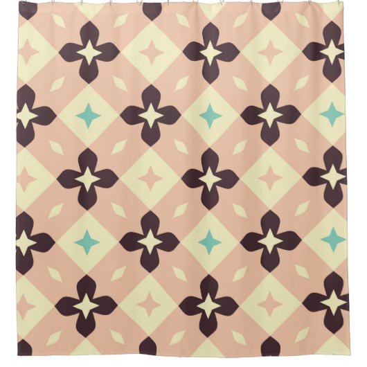 Seamless geometric floral  pattern duschvorhang (Vorderseite)