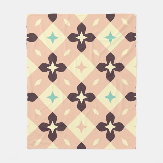 Seamless geometric floral  pattern fleecedecke (Vorderseite)