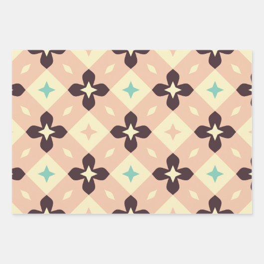 Seamless geometric floral  pattern geschenkpapier set (Vorderseite)