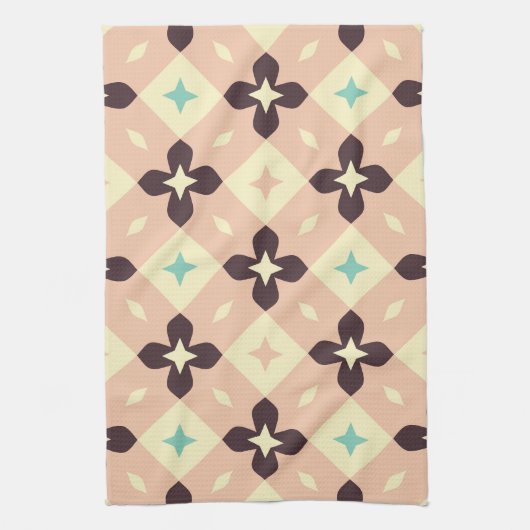 Seamless geometric floral  pattern geschirrtuch (Vertikal)