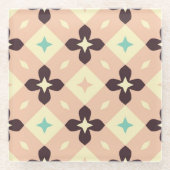 Seamless geometric floral  pattern glasuntersetzer (Vorderseite)