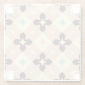 Seamless geometric floral  pattern glasuntersetzer (Rückseite)