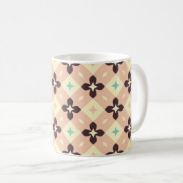 Seamless geometric floral  pattern kaffeetasse