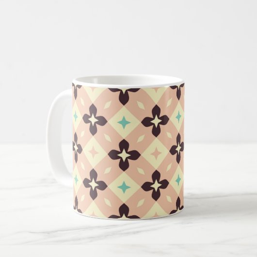 Seamless geometric floral  pattern kaffeetasse (Vorderseite Links)