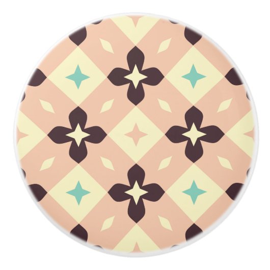 Seamless geometric floral  pattern keramikknauf (Vorderseite)