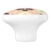 Seamless geometric floral  pattern keramikknauf (Seitenansicht)