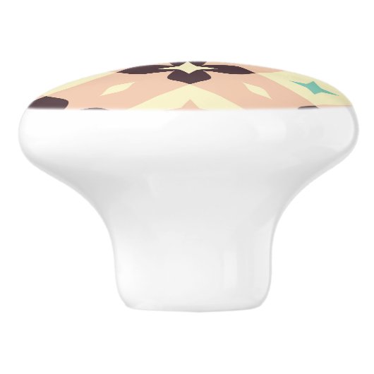 Seamless geometric floral  pattern keramikknauf (Seitenansicht)