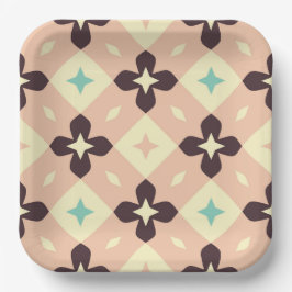 Seamless geometric floral  pattern pappteller