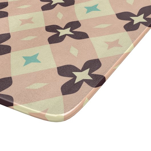 Seamless geometric floral  pattern schneidebrett (Ecke)