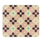 Seamless geometric floral  pattern schneidebrett (Vorderseite)