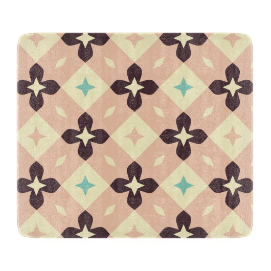 Seamless geometric floral  pattern schneidebrett (Vorderseite)