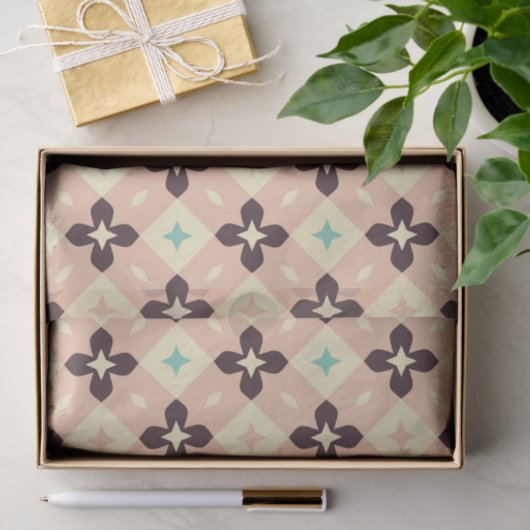 Seamless geometric floral  pattern seidenpapier (Geschenk)