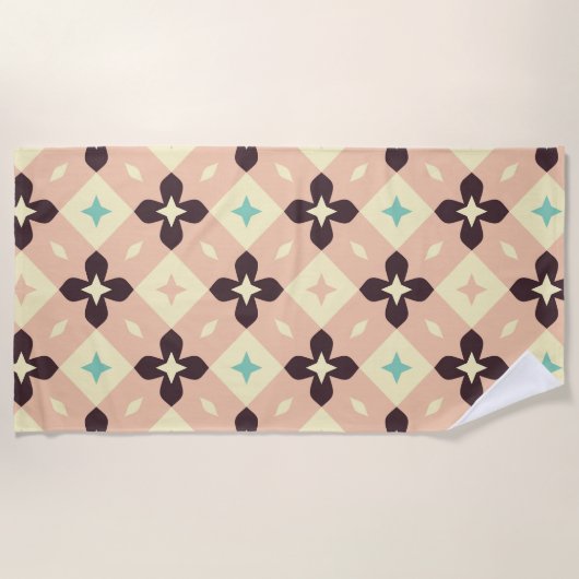 Seamless geometric floral pattern strandtuch (Vorderseite)