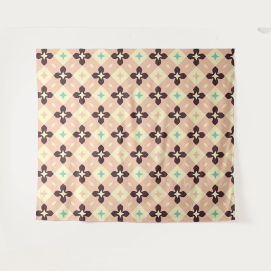 Seamless geometric floral  pattern wandteppich (Vorderseite (Horizontal))