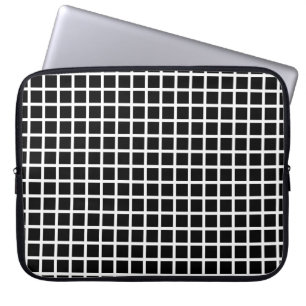 Seamless geometric pattern. Black square on white Laptopschutzhülle