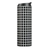 Seamless geometric pattern. Black square on white  Thermosbecher (Nach links gedreht)