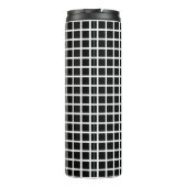 Seamless geometric pattern. Black square on white  Thermosbecher (Rückseite)