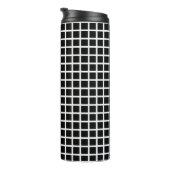 Seamless geometric pattern. Black square on white  Thermosbecher (Nach rechts gedreht)