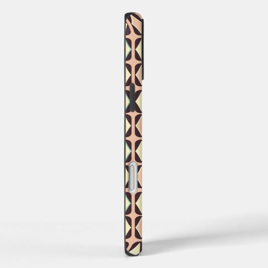 Seamless geometric pattern in dark brown leaf  Case-Mate iPhone hülle (Rückseite / Rechts)