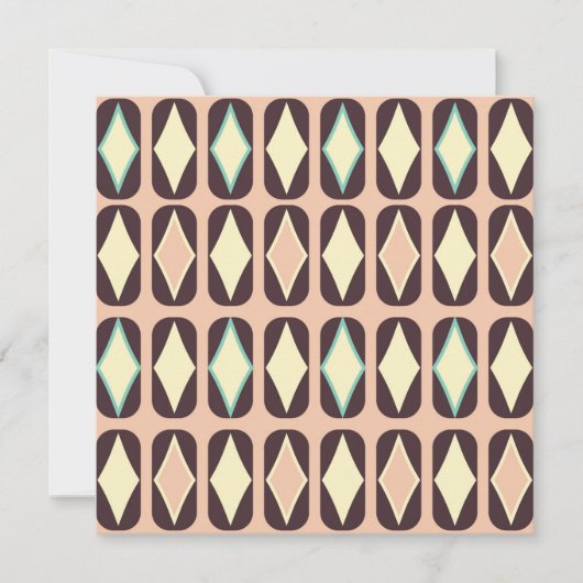 Seamless geometric pattern in dark brown leaf  dankeskarte (Vorderseite)