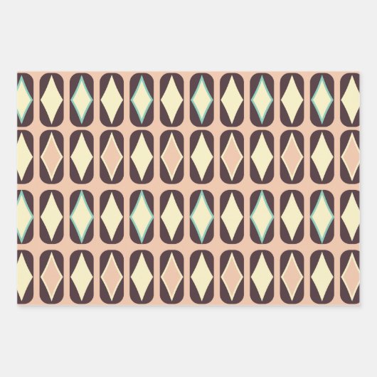 Seamless geometric pattern in dark brown leaf  geschenkpapier set (Vorderseite 2)