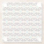 Seamless geometric pattern in dark brown leaf  glasuntersetzer (Rückseite)