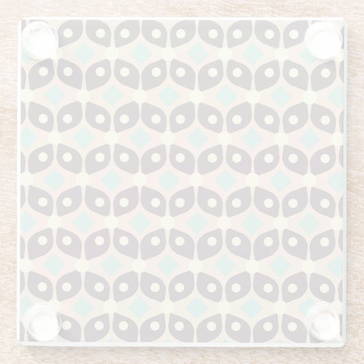 Seamless geometric pattern in dark brown leaf  glasuntersetzer (Rückseite)