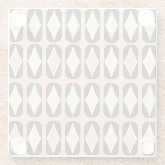 Seamless geometric pattern in dark brown leaf  glasuntersetzer (Rückseite)