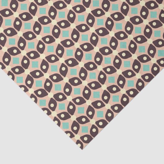 Seamless geometric pattern in dark brown leaf  seidenpapier (Ausschnitt)