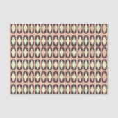 Seamless geometric pattern in dark brown leaf  seidenpapier (Vorderseite)