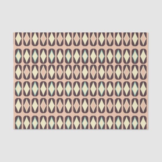 Seamless geometric pattern in dark brown leaf  seidenpapier (Vorderseite)