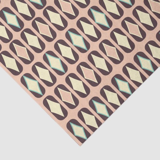 Seamless geometric pattern in dark brown leaf  seidenpapier (Ausschnitt)