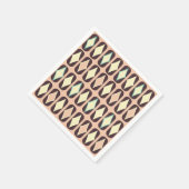 Seamless geometric pattern in dark brown leaf  serviette (Ecke)