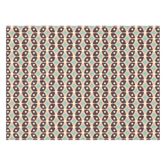 Seamless geometric pattern in dark brown leaf  tischdecke (Vorderseite (Horizontal))