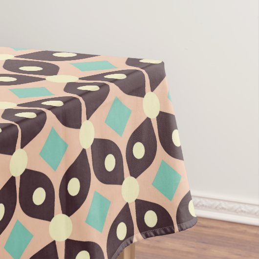 Seamless geometric pattern in dark brown leaf  tischdecke (Beispiel)