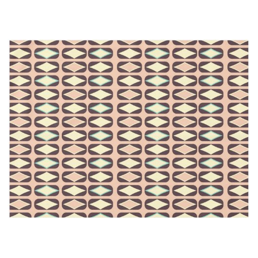 Seamless geometric pattern in dark brown leaf  tischdecke (Vorderseite (Horizontal))