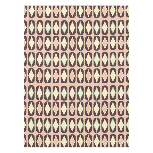 Seamless geometric pattern in dark brown leaf  tischdecke (Vorderseite)