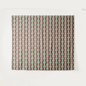 Seamless geometric pattern in dark brown leaf  wandteppich (Vorderseite (Horizontal))