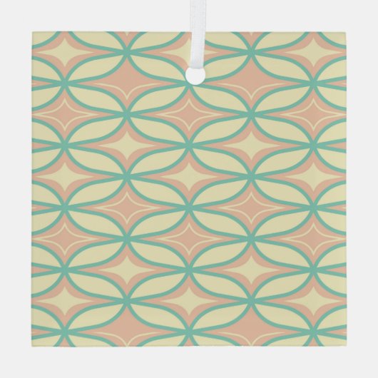 Seamless geometric pattern in diamond shapes Ornament Aus Glas (Rückseite)