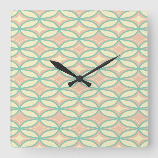  Seamless geometric pattern in diamond shapes  Quadratische Wanduhr (Vorderseite)