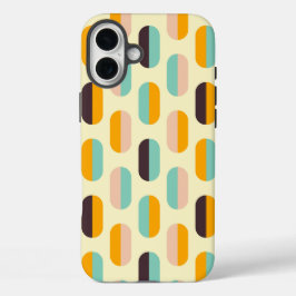 Seamless geometric pattern in retro vibes iPhone 16 plus hülle