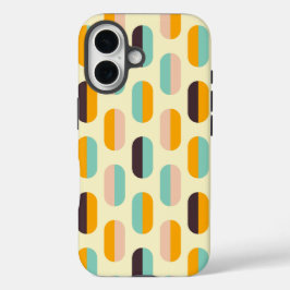 Seamless geometric pattern in retro vibes iPhone 16 hülle