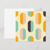 Seamless geometric pattern in retro vibes dankeskarte (Vorne/Hinten)