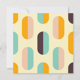 Seamless geometric pattern in retro vibes dankeskarte