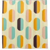Seamless geometric pattern in retro vibes duschvorhang (Vorderseite)