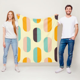 Seamless geometric pattern in retro vibes fleecedecke