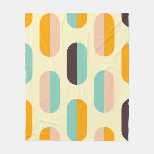 Seamless geometric pattern in retro vibes fleecedecke (Vorderseite)