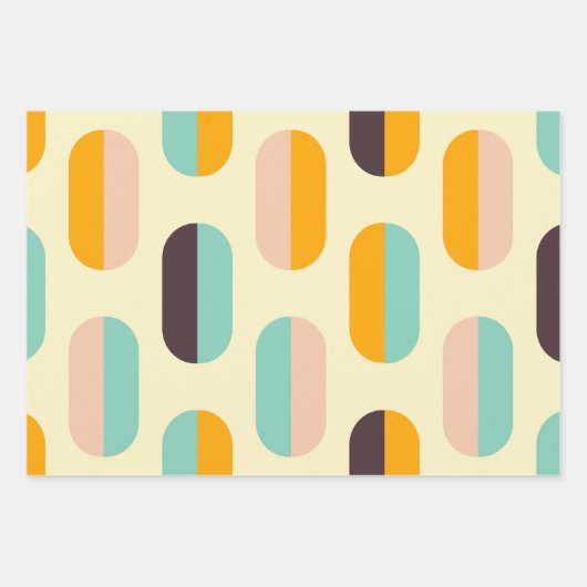 Seamless geometric pattern in retro vibes geschenkpapier set (Vorderseite)
