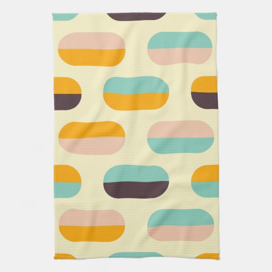 Seamless geometric pattern in retro vibes geschirrtuch (Vertikal)